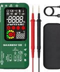 Digital Multimeter With Infrared Thermometer And Rechargeable Battery, 9999 Counts Voltmeter with probes and carrying case