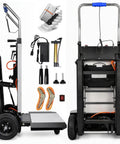 Heavy Duty Electric Stair Climbing Dolly Hits 900 Lbs Capacity With Smooth Tracked Movement And Wide Platform For Easy Furniture Moving.
