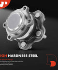 Beefed-Up Rear Wheel Bearing Hub Assembly For Five Lug Vehicles Fits Nissan Altima 2019 To 2023 And Rogue 2021 To 2024 Front Wheel Drive Only Heavy Duty Load Capacity Quiet Smooth Ride Easy Install Replacement Part, high hardness steel