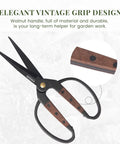 Two Pack Walnut Grip Pruning Scissors For Gardening Dual Grip Floral Shears For Bonsai Succulents And Pro Grade Plant Trimming
