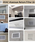 Gray Vertical Ac Return Grille Twenty By Thirty Inch Louvered Vent Cover With Removable Door for smooth airflow in various installations.
