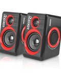 Usb Powered Pc Speakers With Deep Bass, 2.0 Channel Stereo For Desktop Computers, Laptops, And Smartphones, Plug And Play