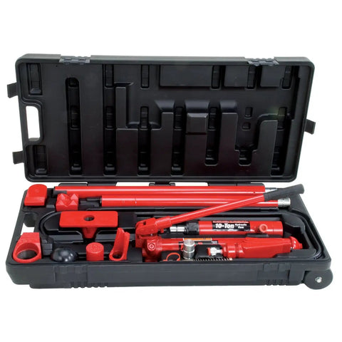 Pro Grade Hydraulic Body Repair Kit 19 Piece Tool Set With 10 Ton Ram Puller And Flex Head Featuring Heavy Walled Extension Tubes Built Like A Tank For Auto Shop Hustle And Collision Work