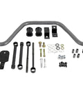 Heat Treated Chromoly Steel Rear Sway Bar 1-5/16 Inch Big Wig Setup with mounting hardware for enhanced vehicle handling.