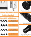 Screwdriver kit showing 16 screws and dual-ended Torx T6 and T15 bit set for Ring Video Doorbell, installation, focus on precision.