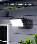 Mounted 600W Equivalent Stadium Flood Light With 16,000 Lumens IP66 Waterproof 50,000 Hour Lifespan on exterior wall