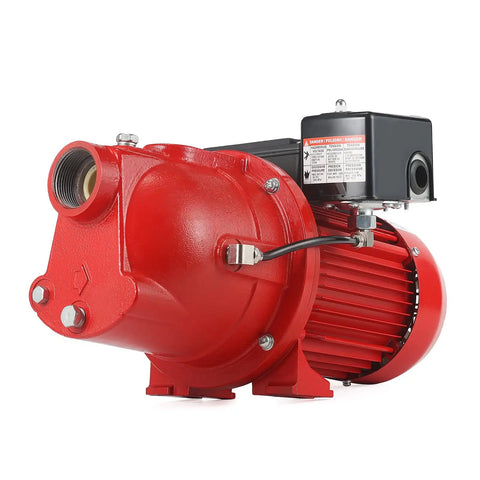 3/4 HP Shallow Well Jet Pump With Dual Voltage 115/230V 13 GPM Cast Iron Self Priming Water Pump For 25 Feet Max Lift