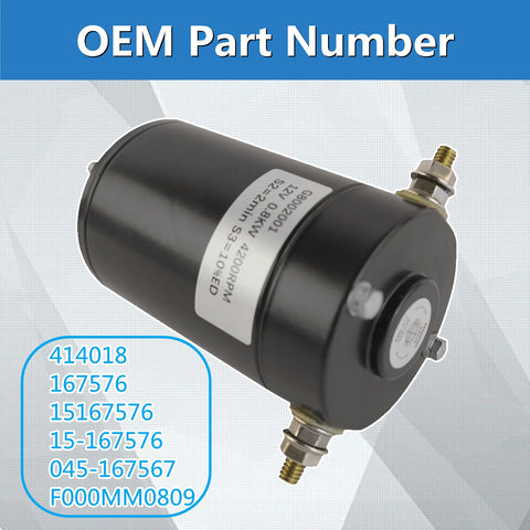 12V 1 HP Permanent Magnet Hydraulic Pump Motor Replacement For RV Leveling System With Slide Out, Compatible With 414018 And F000MM0809, OE 167576 15 167576, Easy Install And Reliable Performance For DIY Repairs