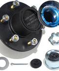 Trailer Hub Kit 6 Lug 5.5 Inch Pre Lubed and Installed for 5200-6000 Lb Axles with bearings, seal, and dust cap