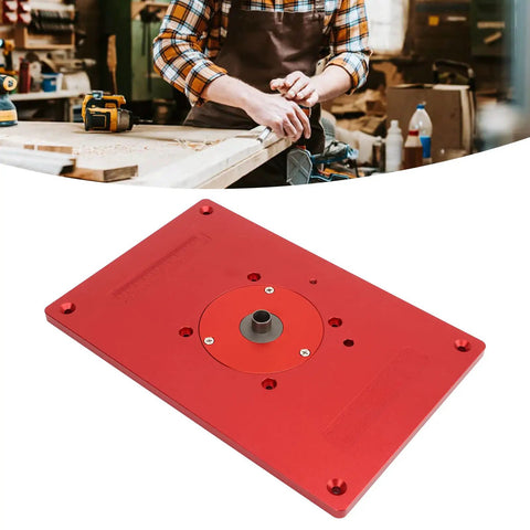 Heavy Duty Anodized Aluminum Router Table Insert Plate Delivering Killer Precision, 300x200 mm for trim routers.