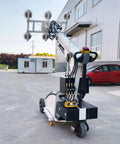 Electric Hydraulic Robot Glass Lifter With Kickass Suction Grips For Heavy Marble Slabs And Big Glass Panels, outdoor view with suction cups.