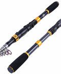 Ultralight Telescopic Fishing Rod With 24 Ton Carbon Fiber Build Portable Go To Retractable Handle CNC Reel Seat And Stainless Steel Guides