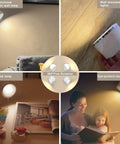 LED Wall Mounted Reading Lights Dope 2 Pack Cordless Magnetic Wall Sconce with Remote featuring 360 Degree Rotating Design in Home Settings
