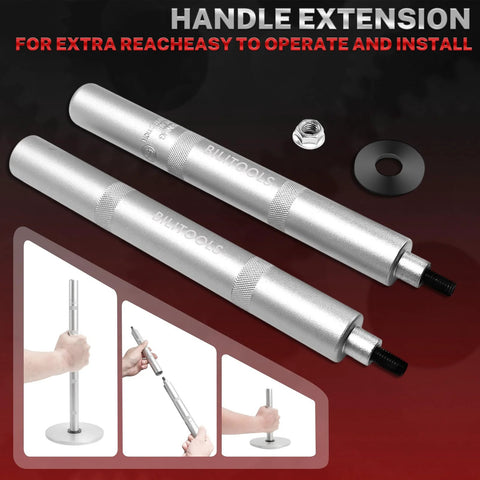 BILITOOLS truck hub seal installer kit: two silver bearing race and seal drivers with knurled grips.