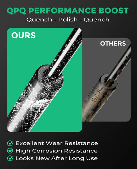 Comparison of QPQ treatment on 10 Inch Gas Struts 32 44 Lb Tool Box Shocks For Lightweight Aluminum Truck Toolbox RV Cabinets