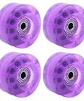 Four Pack Purple Roller Skates Wheels High Elastic PU 82A Non Illuminated Quad Skating Wheels Outdoor Replacement Parts