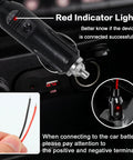 Heavy Duty Three Pin CB Power Cord With 2 Wire 16 Gauge Copper Cable And Fused Car Lighter Plug 12V Replacement For Mobile CB Radios That Power Your Rig And Work With Most 3 Pin Systems Red LED Indicator showing connection status.