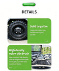 Large solid rubber tire and high density nylon side brush of Heavy Duty Industrial Floor Sweeper Machine For Warehouses And Factories.