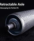 Close-up of 2 Inch By 16 Inch Stainless Steel Conveyor And Mower Roller With Galvanized End Caps Gravity Roller Replacement Part