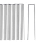 Heavy Duty 6 Inch Garden Stakes With Beveled Ends, 11 Gauge Galvanized Steel Lawn Landscape Staples For Ground Cover, 10 Pack
