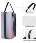 Aircraft Print Travel Cosmetic Bag Large Dopp Kit for Makeup and Toiletries with side handles, zipper, durable 600D polyester