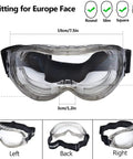 Over Glasses Safety Goggles For Men And Women Anti Fog And Anti Scratch HD Lens ANSI Z87 And EN166 Approved Eye Protection
