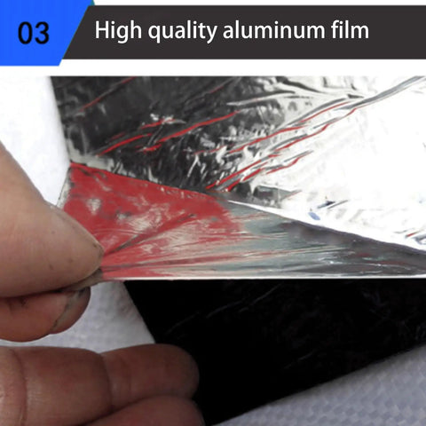 Heavy Duty Self Adhesive Roofing Felt Tape Cuts Through Asphalt Shingle Leaks In No Time Waterproof Underlayment Roll showing aluminum film detail.