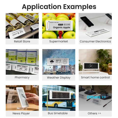 ESP32 S3 Powered 5.79 Inch E Ink Display E Paper HMI Module With SPI Interface Low Power Power Off Retention in retail, supermarket, and smart home use