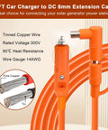 Heavy Duty 10 Foot 14Awg Car Charging Cable For Jackery Explorer Portable Power Stations With Dc 8Mm Cigarette Lighter To Dc 7909 8020 Plug For Rock Solid 15Amp Beast Mode Power Delivery, tinned copper wire and connectors.