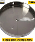 7 Inch Diamond Hole Saw For Porcelain Ceramic Tile Glass Granite Stone Wet Core Drill Bit For Large Floor Drains Toilet Flanges
