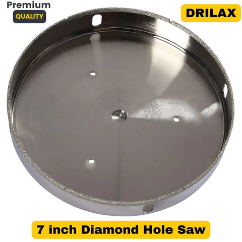 7 Inch Diamond Hole Saw For Porcelain Ceramic Tile Glass Granite Stone Wet Core Drill Bit For Large Floor Drains Toilet Flanges