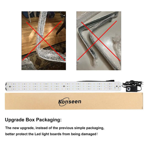 4 Piece LED Light Boards With 2 Dimmable Power Adapters For Product Photography Light Box 110V 220V, secure packaging and layout.