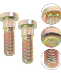 Secure Your Wheels With These 2 Pack M10 Wheel Lug Bolts Metal Studs Heavy Duty Replacement Hub Screws close-up view of threaded bolts