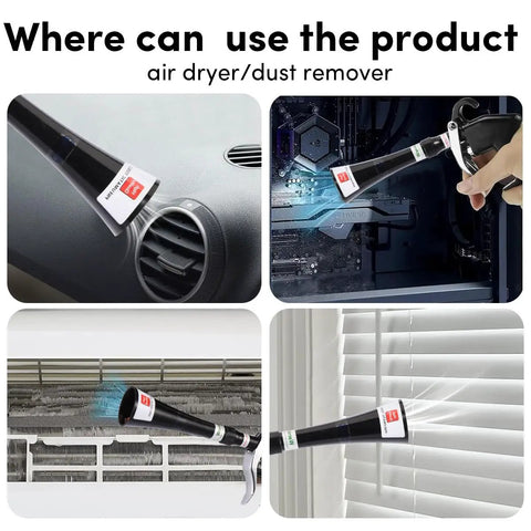 Beast Pro Grade High Pressure Air Blow Gun For Car Detailing With Brass Nozzle used on dashboard, computer, vents, blinds