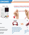 Pro Grade Adjustable DC Power Supply 0 To 30 Volts And 0 To 10 Amps With Digital Readout And Switch Mode Regulation Model LW K3010D with leads