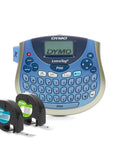 Portable Handheld Label Maker With QWERTY Keyboard And 2 Line Printing, 5 Font Sizes, 7 Print Styles, 8 Box Styles displayed.