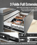 Soft Close Drawer Slides 1 Pair 12 To 24 Inch Full Extension Cabinet Runners With 100 Lb Load Capacity Side Mount Ball Bearing Metal Dresser Black 22 Inch, detached drawer slide mechanism