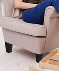 Four Pack Black Wood And Iron Furniture Legs For Tables And Beds Easy Install Sofa Feet on beige couch in living room