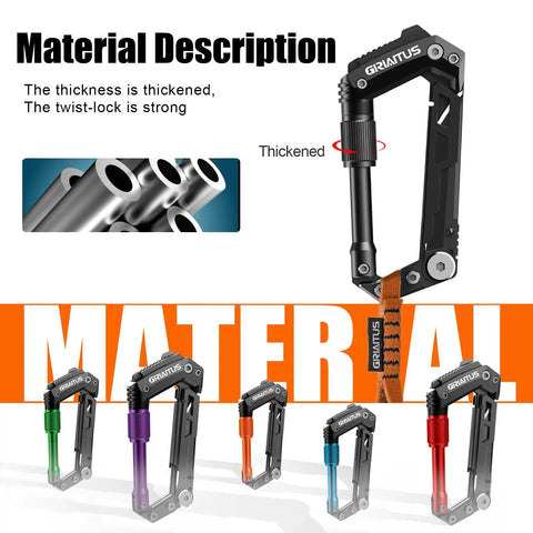 8 In 1 Heavy Duty Carabiner Multitool EDC Pocket Knife Serrated Knife Rope Cutter Screwdriver Can Opener Bottle Opener Ruler Survival