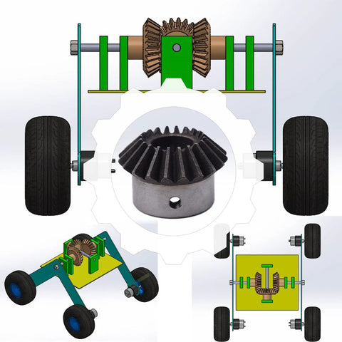 Two Pack Bevel Gear Set 20 Teeth 2 Module Tapered Pinion Gears For Machinery And Transmission with diagram