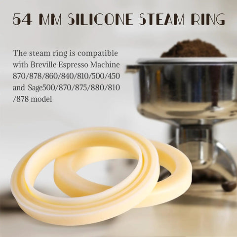 Two Pack 54mm Silicone Steam Ring Gasket Replacement For Breville And Sage Espresso Machines Fits Breville 878 870 860 840