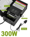 Dual Output 300W Low Voltage Landscape Transformer with zones push button and photocell sensor cable