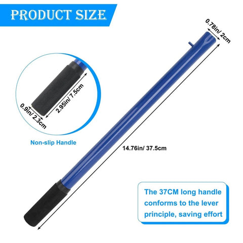 Horizontal Hydraulic Floor Jack Handle Replacement For Cars, Heavy Duty Carbon Steel, Durable, Corrosion Resistant, Portable, Blue