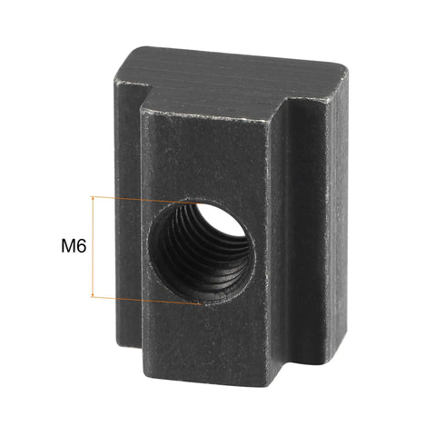 M6 Thread T Slot Nuts Alloy Steel Black Oxide Finish Grade 8.8 For Quick Clamp Fixtures And Furniture 10 Pcs 7.7mm Slot Width 6mm Slot Depth 16.5x13x10mm