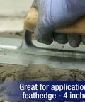 Applying Multi Purpose Repair Patch For Concrete Stone Masonry And Stucco Fast Setting Patch For Easy Fix with a feathedge tool