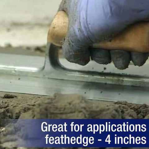 Applying Multi Purpose Repair Patch For Concrete Stone Masonry And Stucco Fast Setting Patch For Easy Fix with a feathedge tool