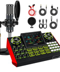 All-In-One Podcast And Streaming Studio Bundle With Audio Mixer And 3.5mm Condenser Microphone, Voice Changer, Noise Reduction