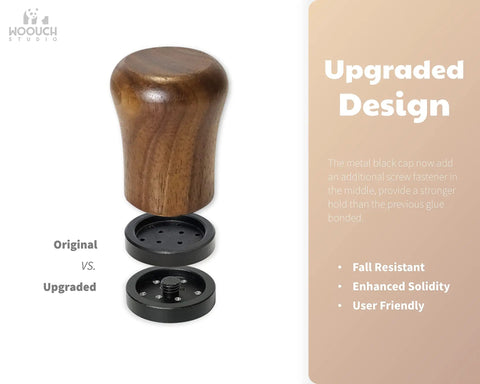 Espresso Distribution Tool With 10 Needles 0.35mm Stainless Steel Natural Ash Wood Handle Removable Needle Design Stand Included