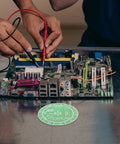 Hands working on Beginner Soldering Practice Kit, 4 Pack DIY Electronics Training Boards For Realistic Welding Skills