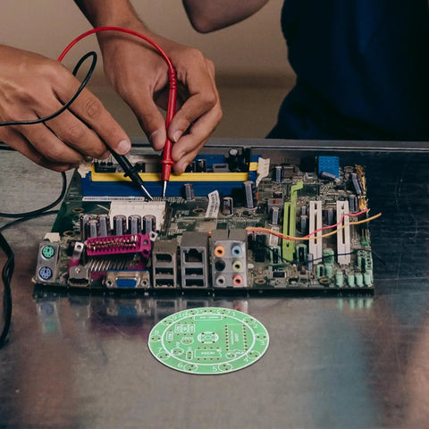 Hands working on Beginner Soldering Practice Kit, 4 Pack DIY Electronics Training Boards For Realistic Welding Skills